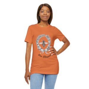 Bee Blessed T‑Shirt with Floral Wreath