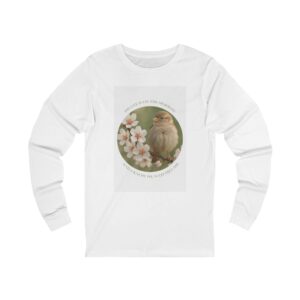 Bird & Cherry Blossom Long Sleeve Tee — His Eye Is On The Sparrow
