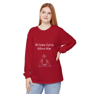 Long Sleeve T-Shirt | Nativity/Oh Come Let Us Adore Him